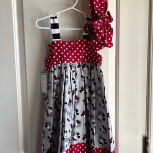 Girls new Mickey and Minnie sundress - custom design 4T Cotton